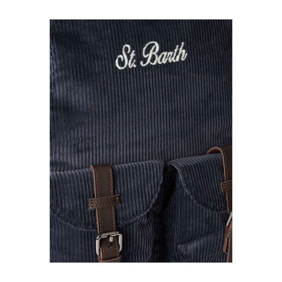 Zaino Saint Barth con tasche frontali e in velluto