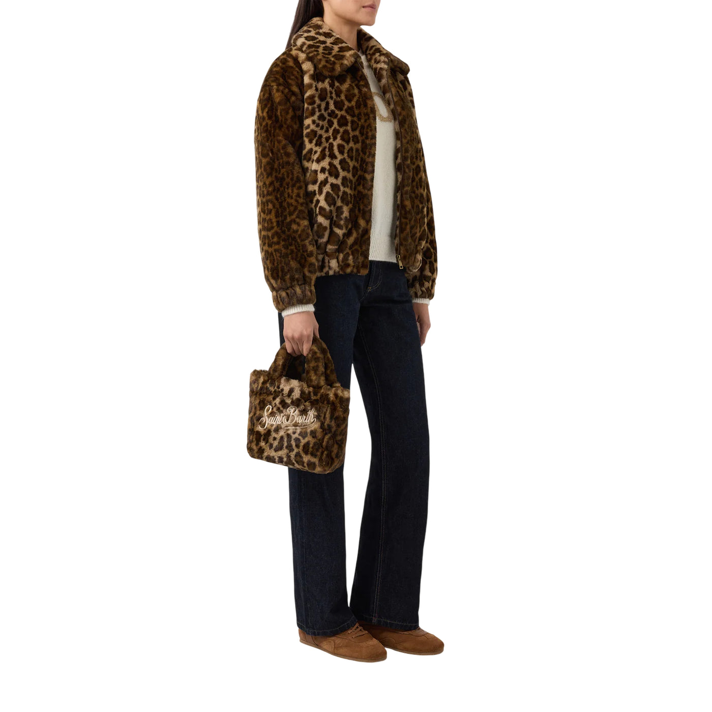 Borsa a mano Donna Vanity Mini Soft Leopardata