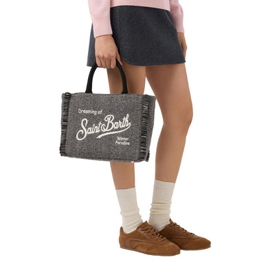 Borsa a mano Donna Colette Wool in misto lana su modella