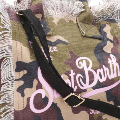 Borsa a mano Donna Colette con stampa militare dettaglio ravvicinato