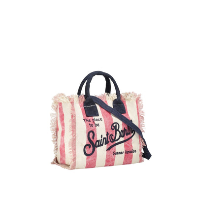 Borsa a mano Donna Colette a righe rosse laterale con tracolla