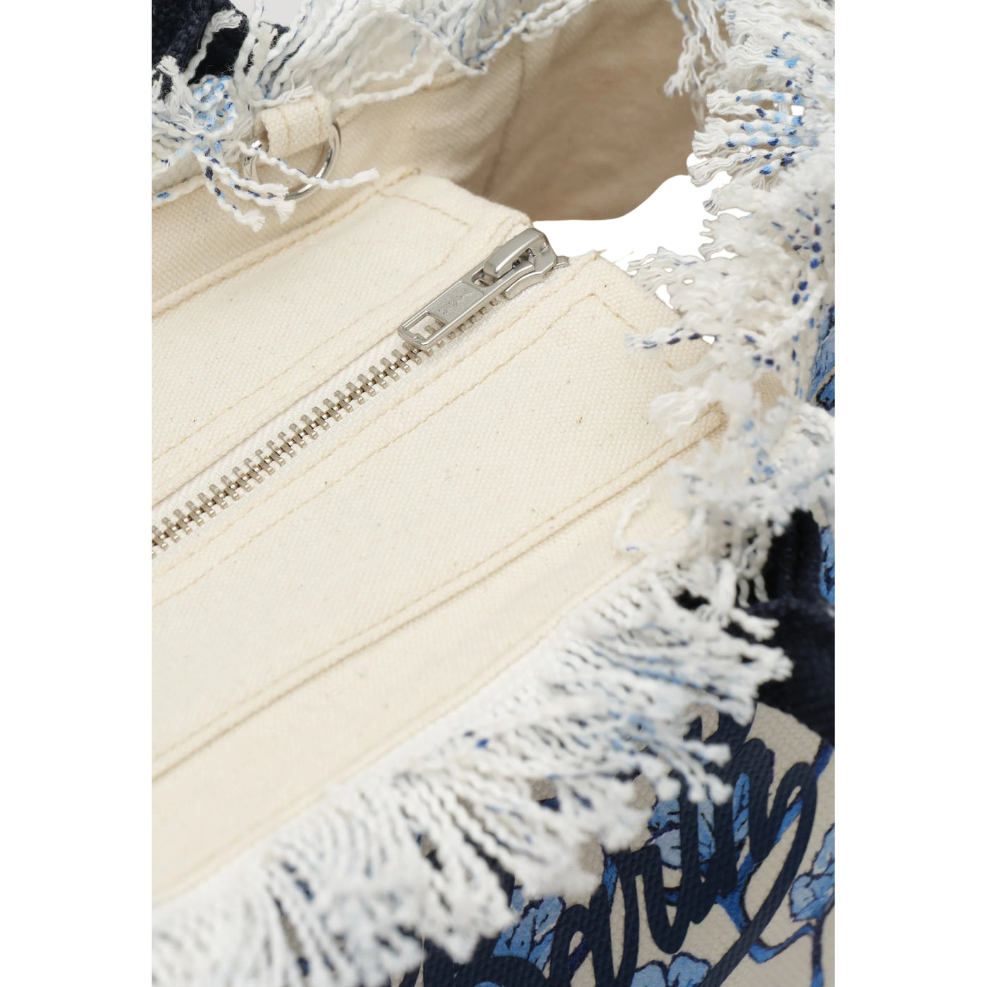 Borsa a mano Donna Colette con fiori blu dettaglio zip