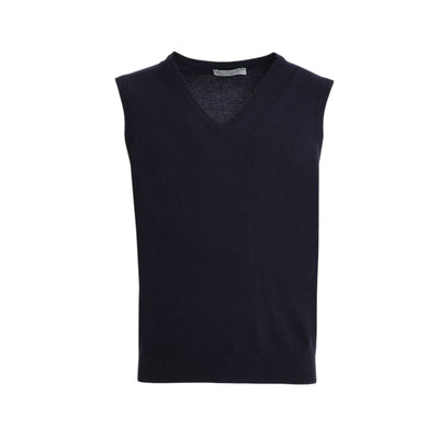 Gilet Uomo in maglia Blu con scollo a V