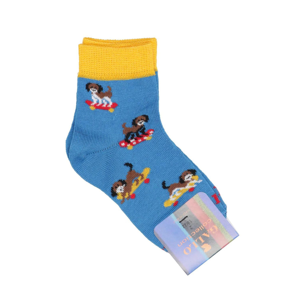 Calzini Bambino corti Celesti a fantasia