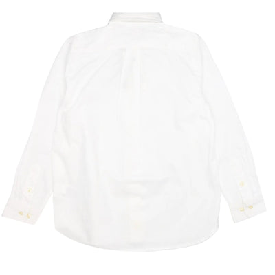 Immagine retro della camicia bianca da bambino firmata Ralph Lauren,manica lunga,polsini con bottoni.