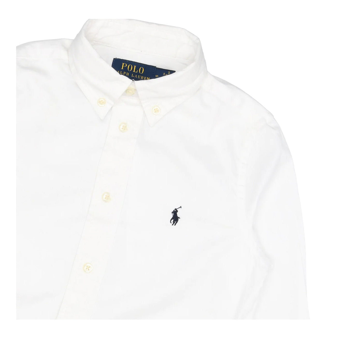 Camicia bianca per bambino con logo Polo Ralph Lauren ricamato,chiusura con bottoni e colletto classico
