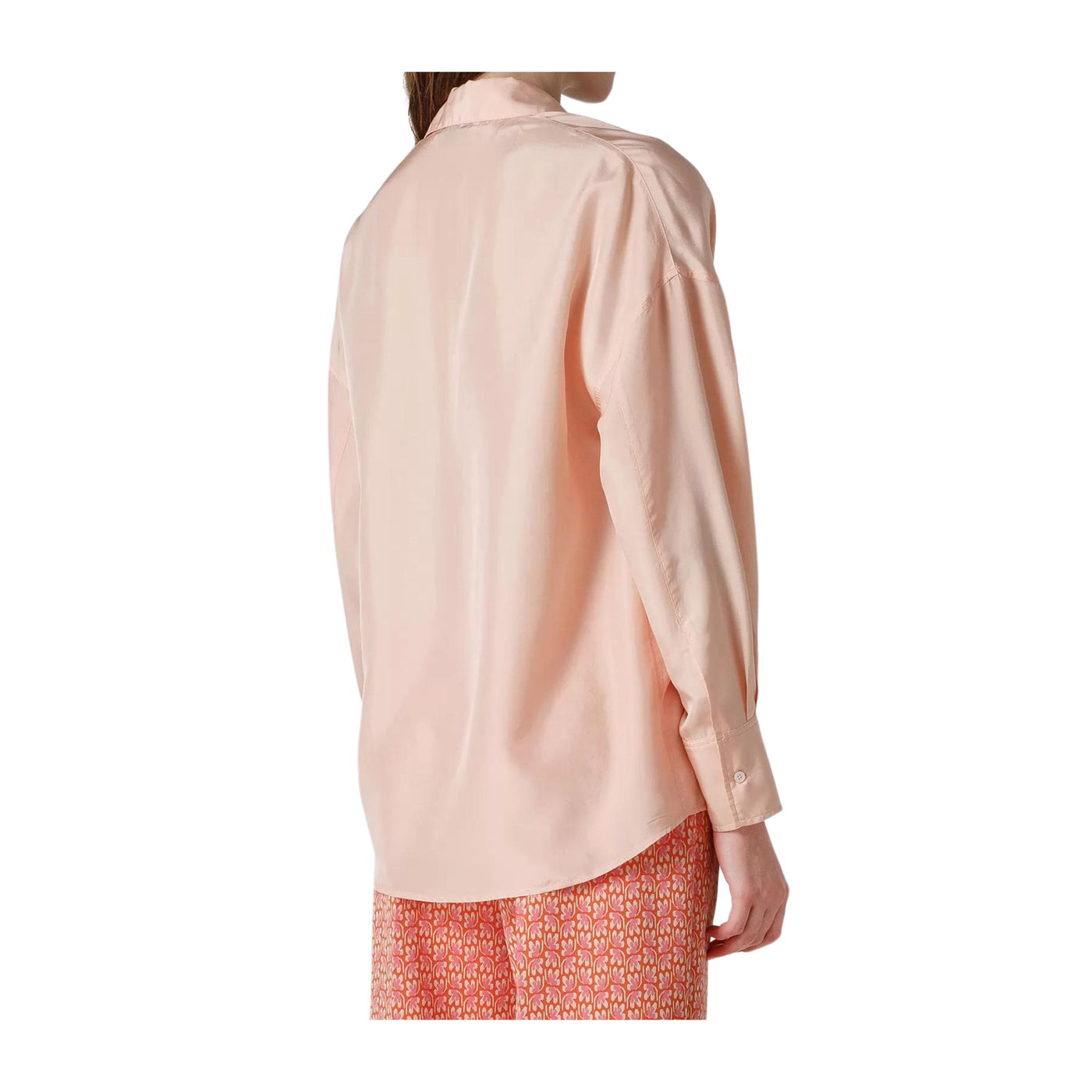 Camicia Donna Arancione a tinta unita dal design classico