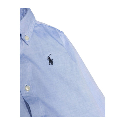 Camicia Neonato in cotone con logo ricamato