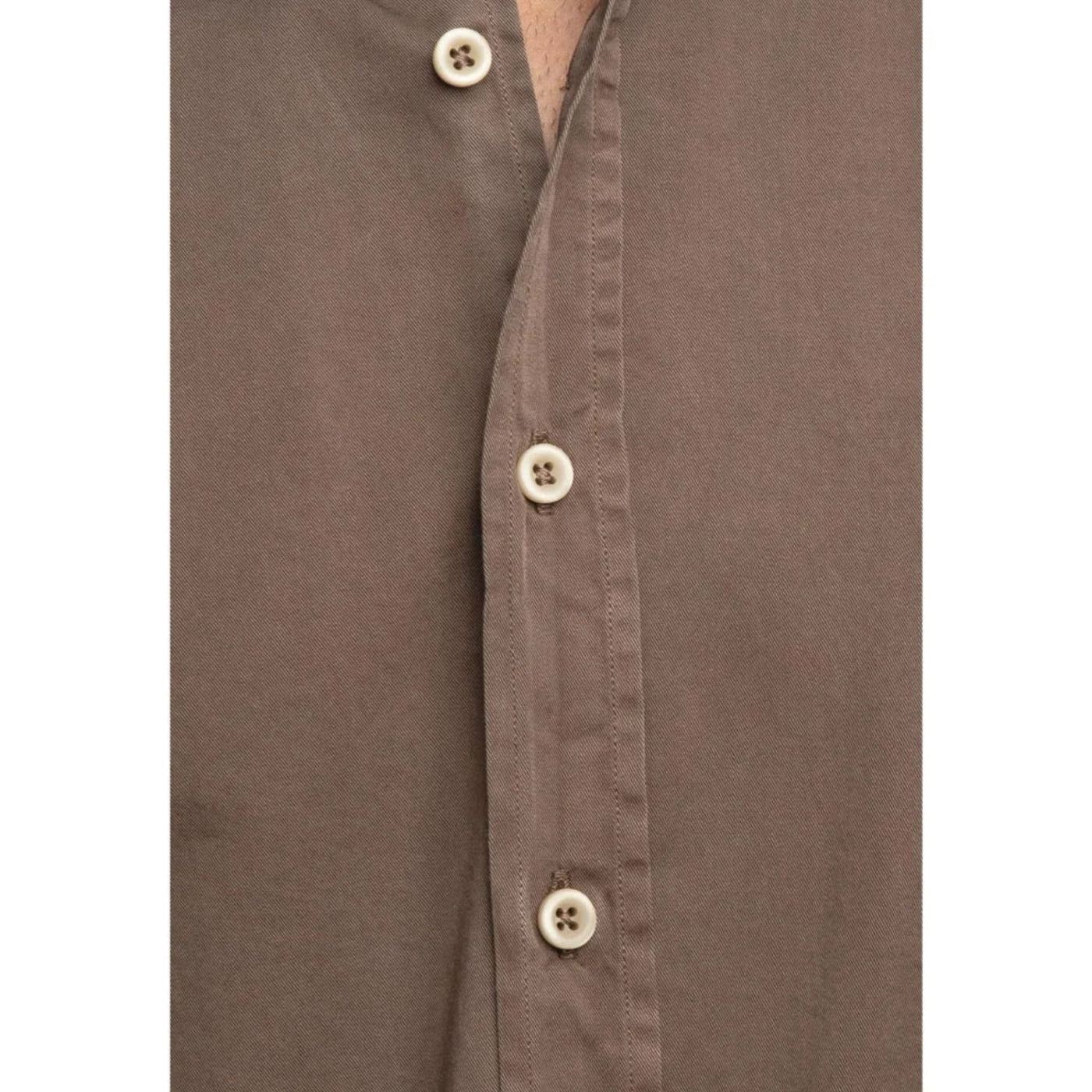 Men's shirt in brown cotton