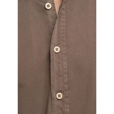 Camicia Uomo in cotone Marrone