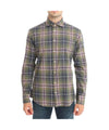 Green and blue checked men's shirt