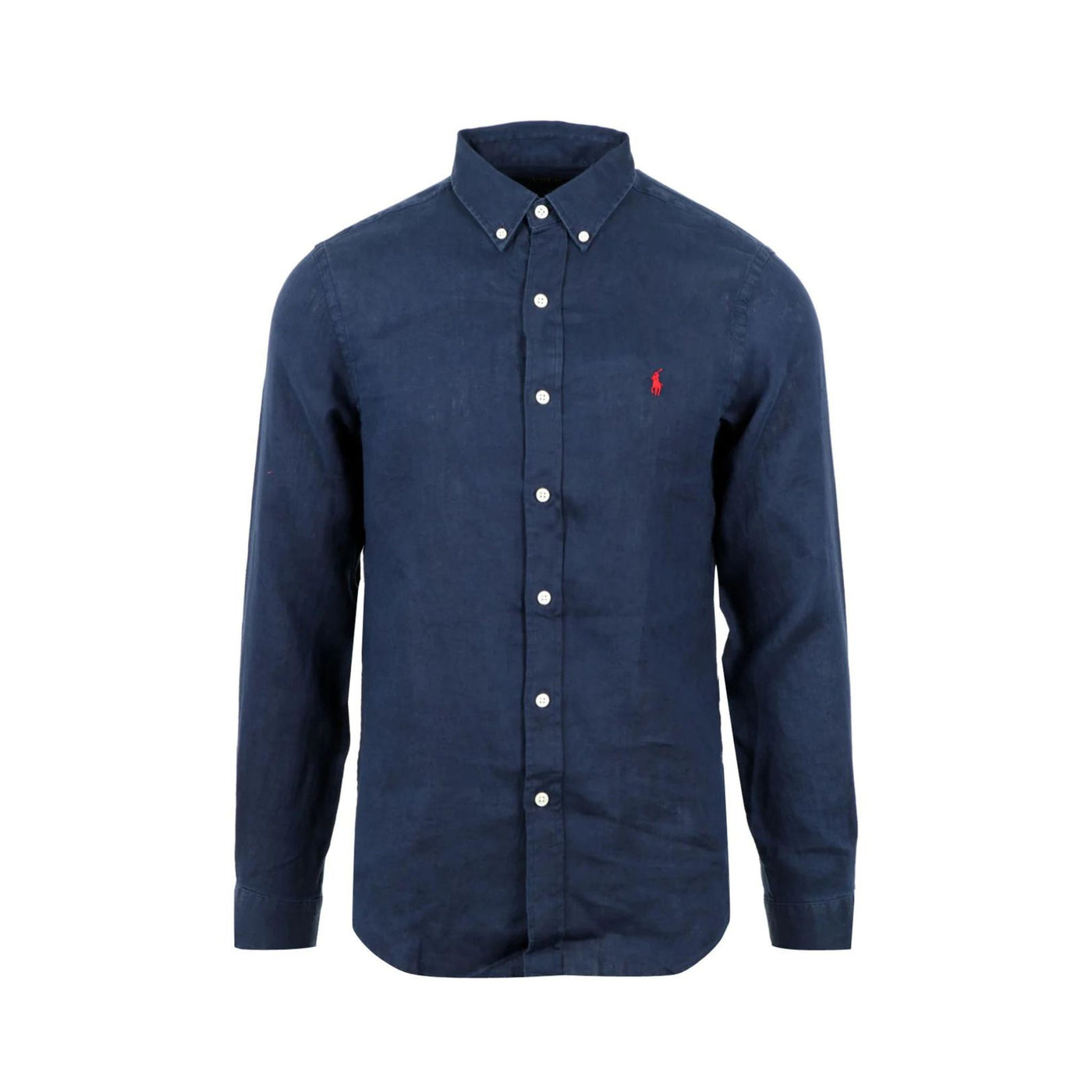 Blue button-down men's shirt