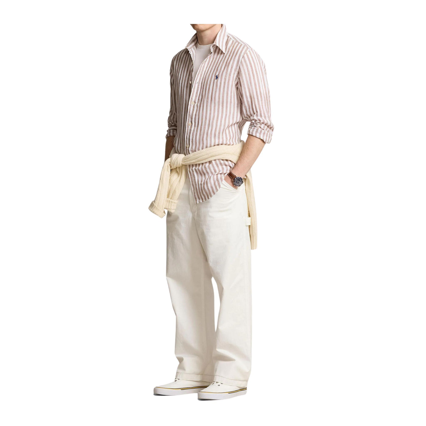Camicia Uomo in puro lino, dalla vestibilità regular, con colletto classico 