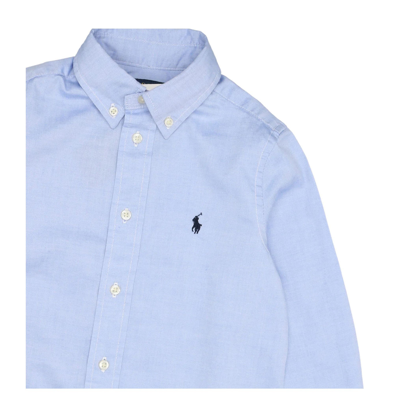 Camicia celeste  per bambino con logo Polo Ralph Lauren ricamato,chiusura con bottoni e colletto classico