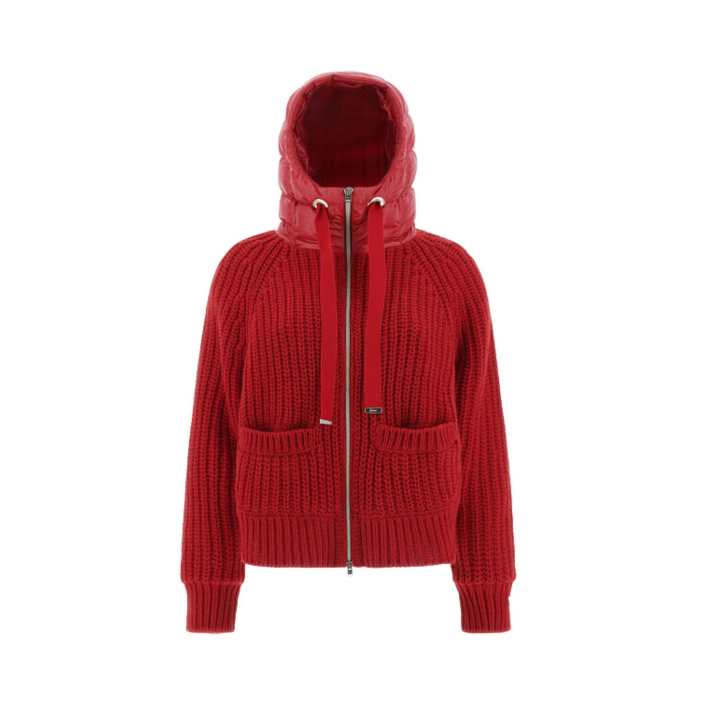 Women's knitted outerwear with hood