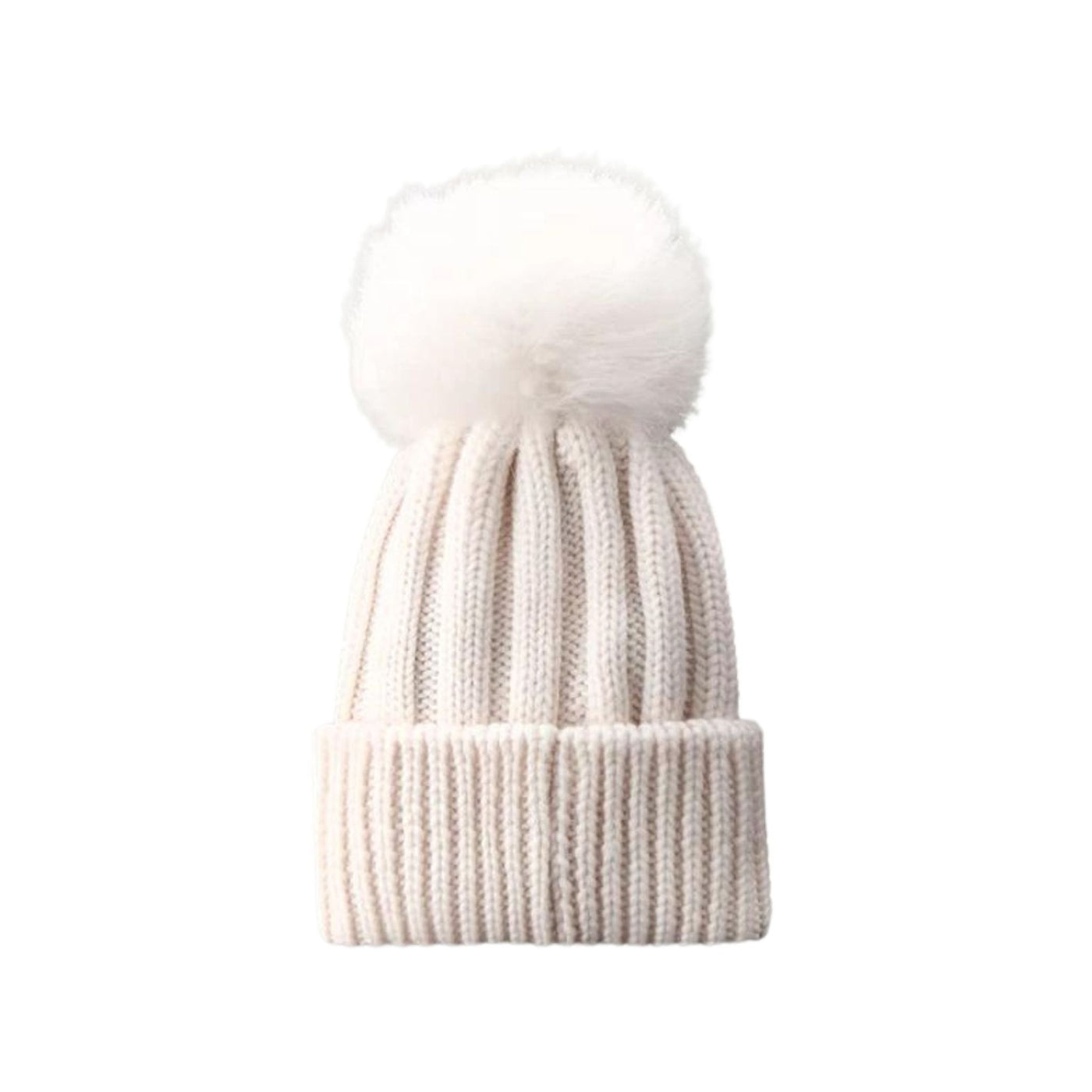 Cappello Bambina in lana con lavorazione a coste