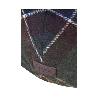 Cappello Uomo in tessuto tartan, modello coppola, con logo sul retro