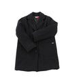 Black herringbone coat for girls