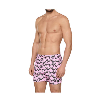 Patterned pink boxer model men's costume