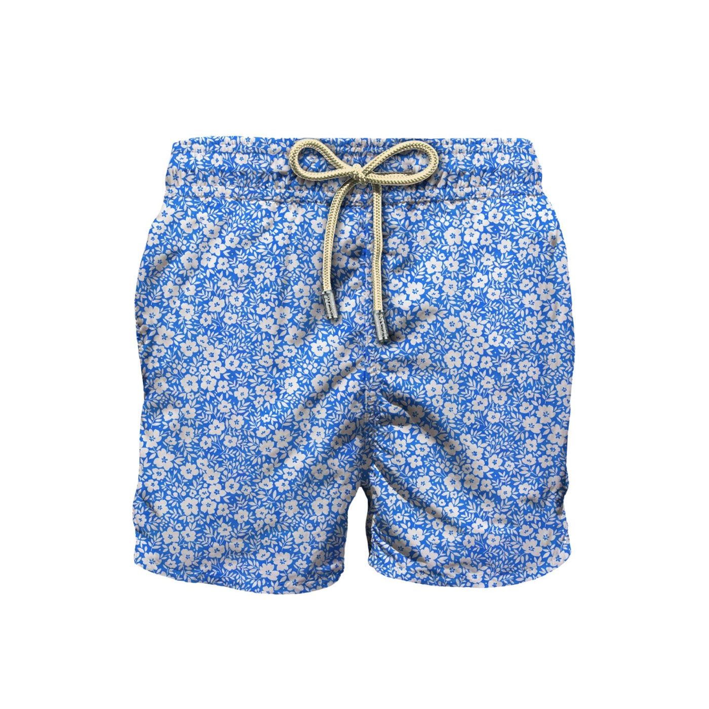 Costume Uomo Blu stampa floreale fiori bianchi