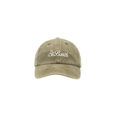 Cappello Uomo Davis in denim verde militare