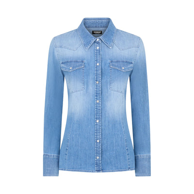 Camicia Slim da Donna in denim stretch