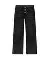 Jeans Donna a vita bassa, con bottoni gioiello