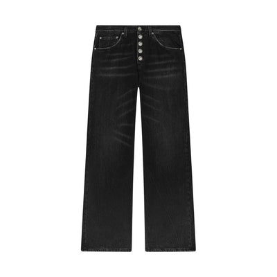 Jeans Donna a vita bassa, con bottoni gioiello