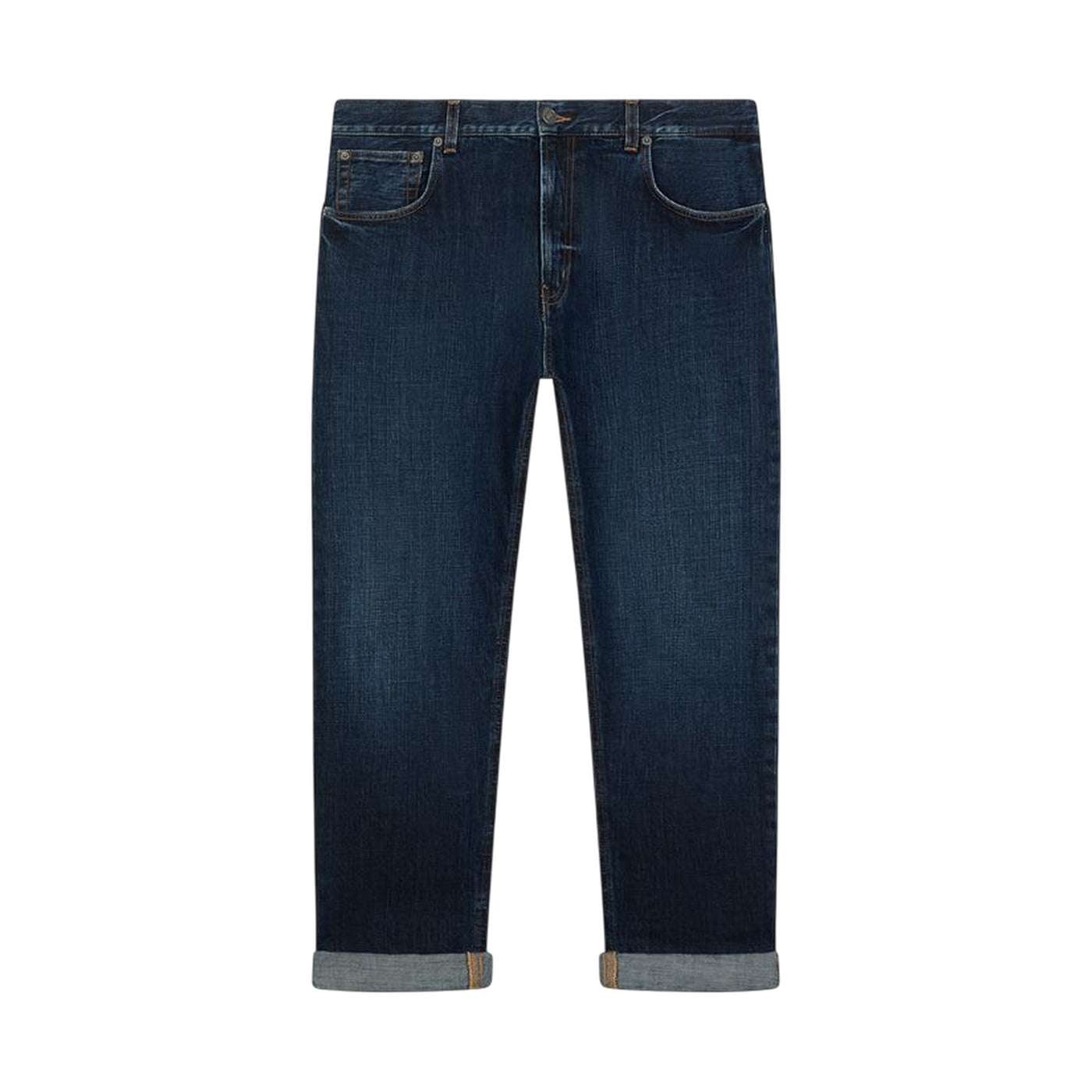 Jeans Uomo 5 tasche con risvolto al fondo