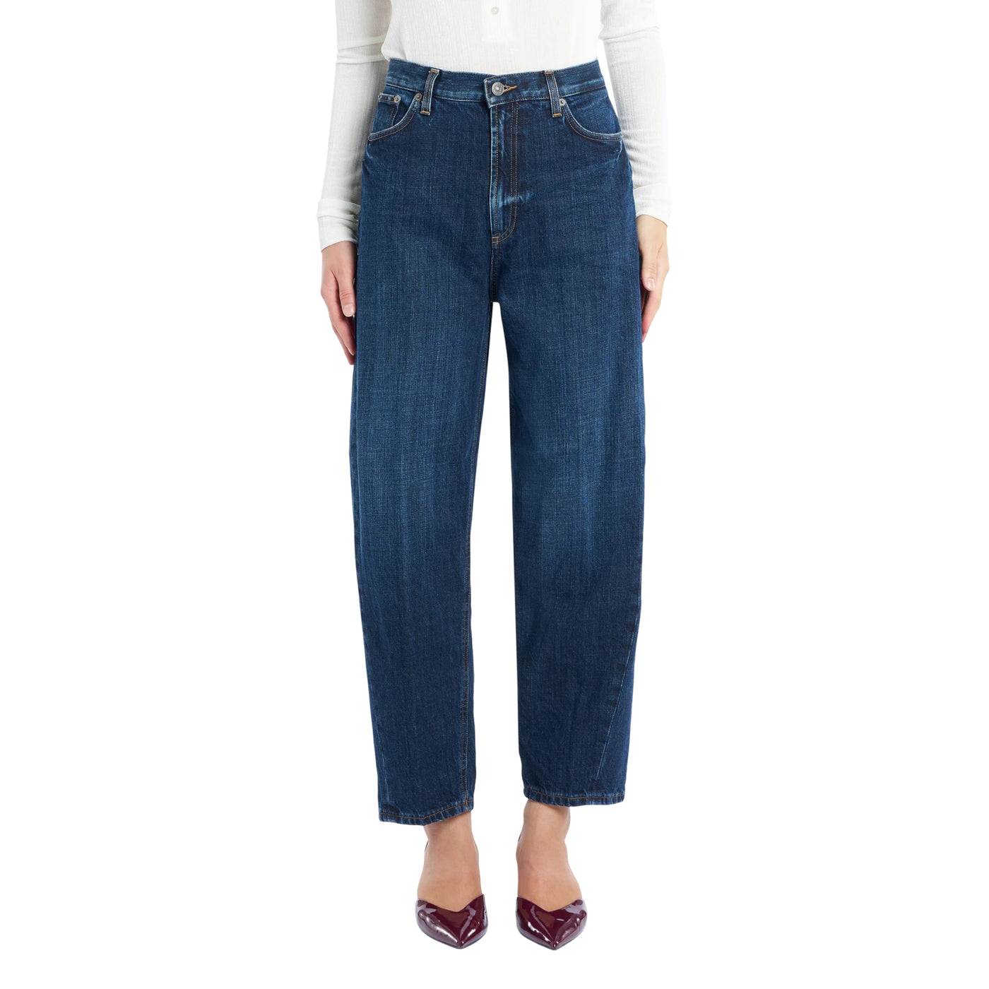 Jeans Donna Bessie con vita alta e cinque tasche