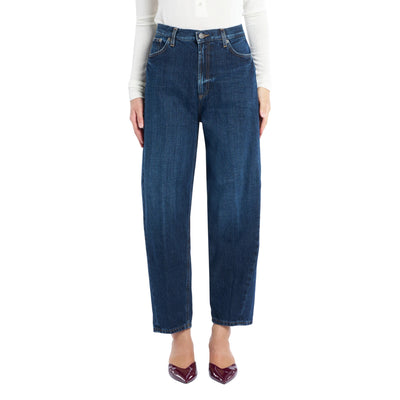 Jeans Donna Bessie con vita alta e cinque tasche
