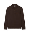 Polo Uomo Marrone, in maglia misto lana, con logo