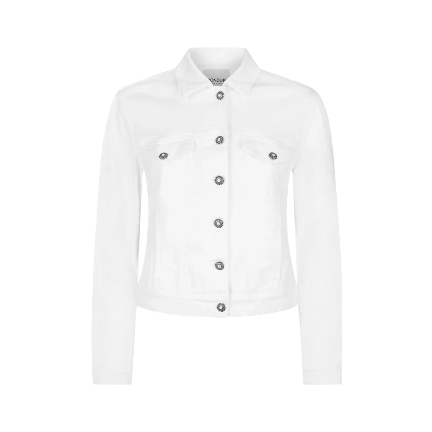 Giubbino Donna slim in bull stretch bianco