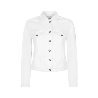 Giubbino Donna slim in bull stretch bianco