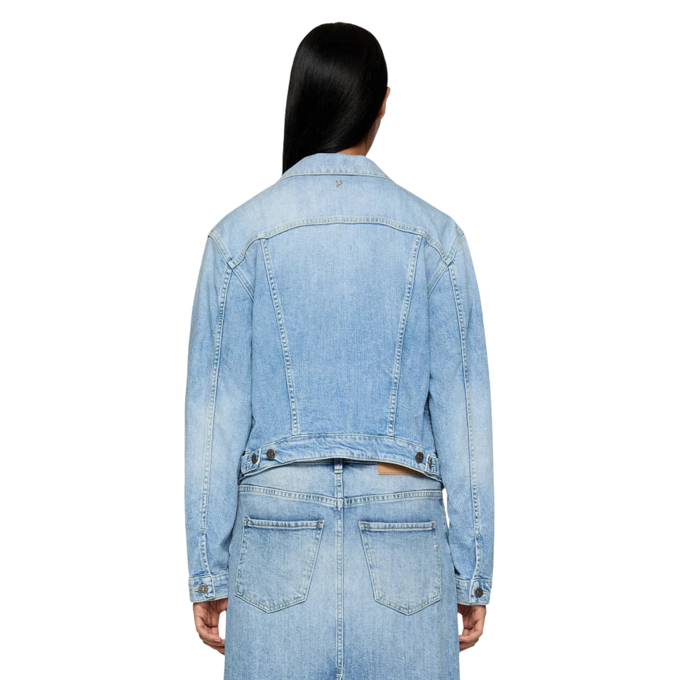 Giubbino Donna slim in denim stretch modella retro