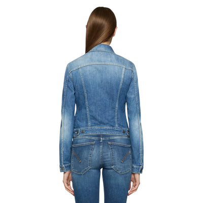 Giubbino Slim da Donna in denim stretch modella retro