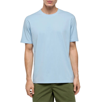 T-shirt Uomo Dover celeste con ricamo