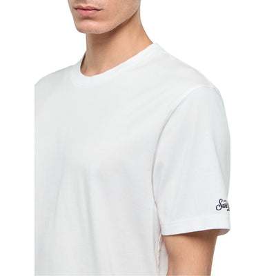 T-shirt Uomo Doverl bianco con ricamo dettaglio
