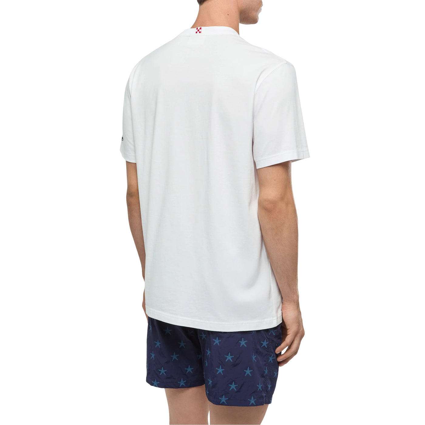 T-shirt Uomo Doverl bianco con ricamo modello retro