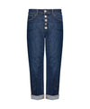 Jeans Donna Koons, loose fit, con bottoni frontali