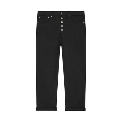 Pantaloni Donna Koons loose Nero con bottoni gioiello