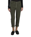 Pantalone Donna in velluto Verde, con cinque bottoni