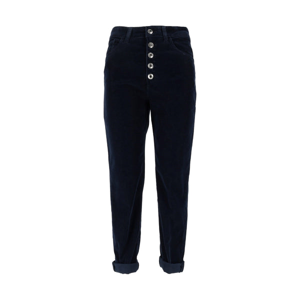 Pantalone Donna in velluto, con cinque bottoni frontali