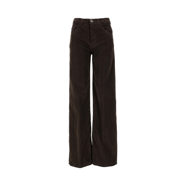 Pantalone Donna in velluto, cinque tasche, a vita alta 