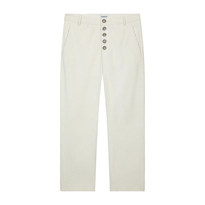 Pantalone Donna Bianco in velluto Dondup Old England