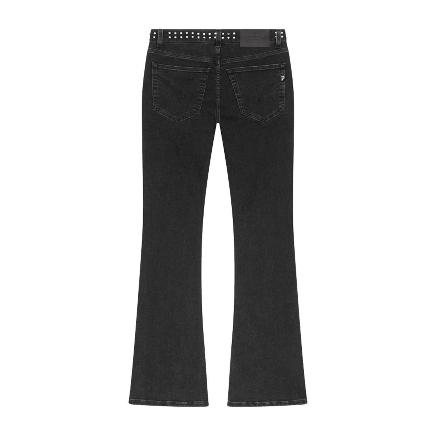 Jeans Donna Newlola bootcut Nero con borchiette retro