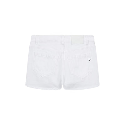 Shorts da Donna in tinta unita bianca retro