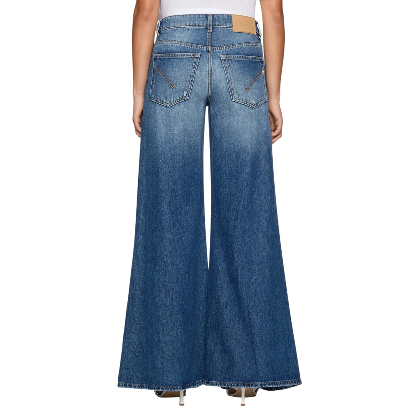 Jeans Marlen da Donna wide leg in denim modella retro