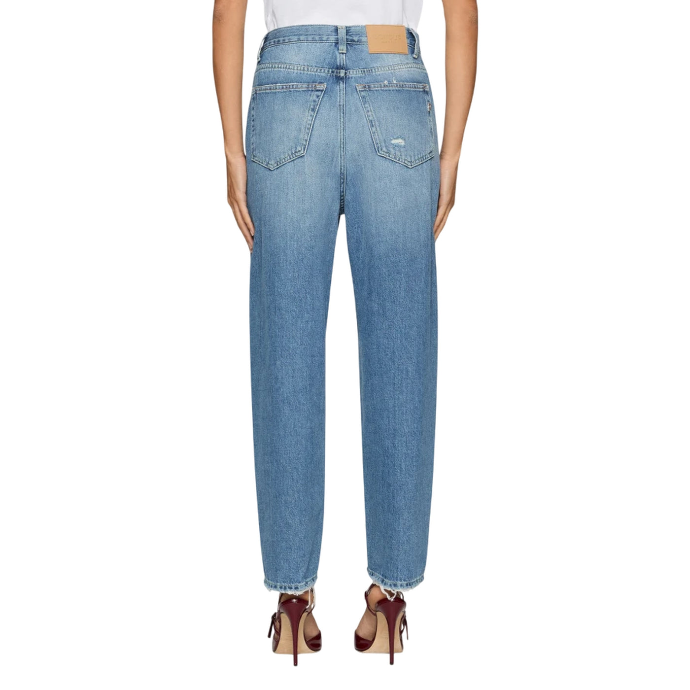 Jeans Donna Bessie loose in denim modella retro