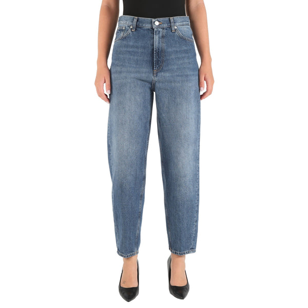 Jeans Donna Bessie, in denim di cotone, con cinque tasche